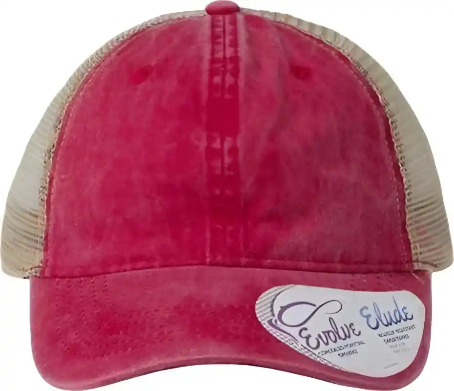 Infinity Her Tess Women’s Washed Mesh Back Cap Red Leopard / one Size Fits Most