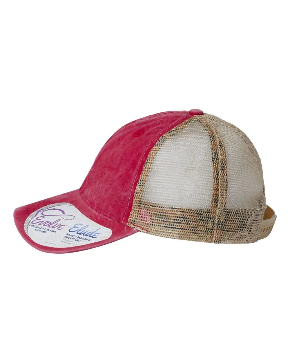 Infinity Her Tess Women’s Washed Mesh-back Cap - Red Leopard - one Size Fits Most