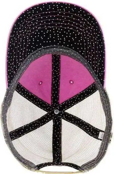 Infinity Her Tess Women’s Washed Mesh Back Cap - Rose Polka Dots - one Size Fits Most