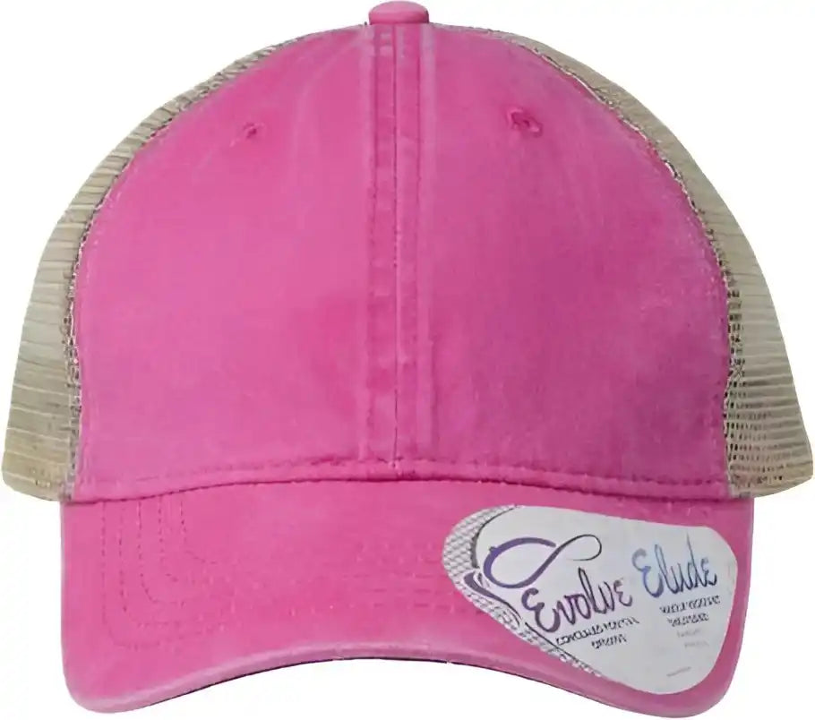 Infinity Her Tess Women’s Washed Mesh Back Cap Rose Polka Dots / one Size Fits Most
