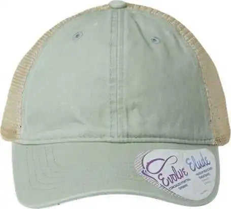 Infinity Her Tess Women’s Washed Mesh Back Cap - Sage Polka Dots - Green / one Size Fits Most
