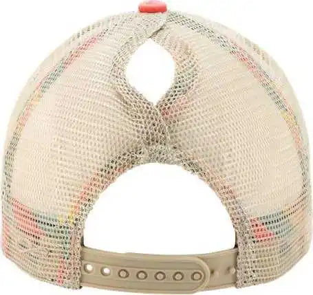 Infinity Her Tess Women’s Washed Mesh Back Cap - Sherbet Stripes - Multi-colored / one Size Fits Most