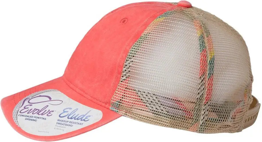 Infinity Her Tess Women’s Washed Mesh-back Cap - Sherbet Stripes - Multi-colored / one Size Fits Most