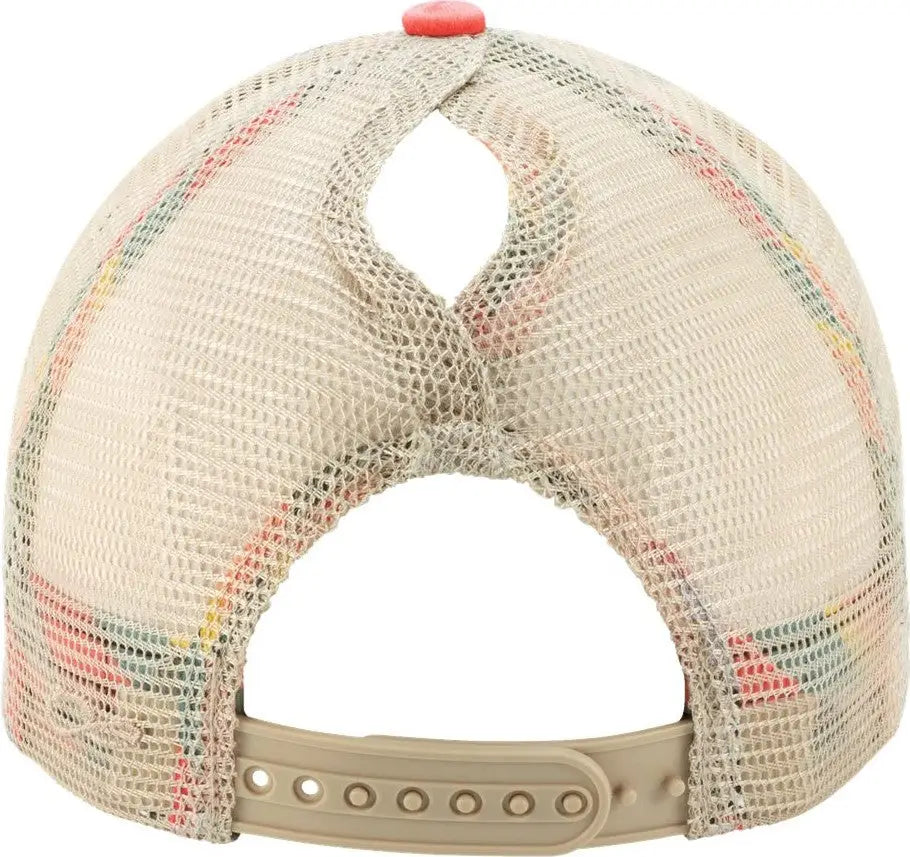 Infinity Her Tess Women’s Washed Mesh-back Cap - Sherbet Stripes - Multi-colored / one Size Fits Most