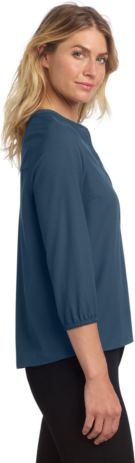 InsBlue Mercer+Mettle Women's Stretch Crepe 3/4-Sleeve Blouse MM2011