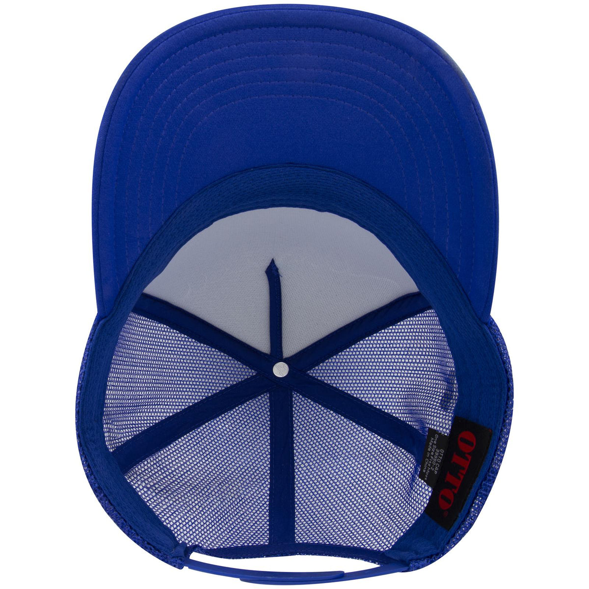 Inside View of 001 - Royal OTTO CAP 5 Panel Pro Style Mesh Back Trucker Hat