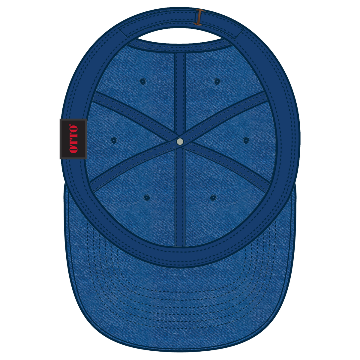 Inside View of 001 - Royal OTTO CAP 6 Panel Low Profile Dad Hat
