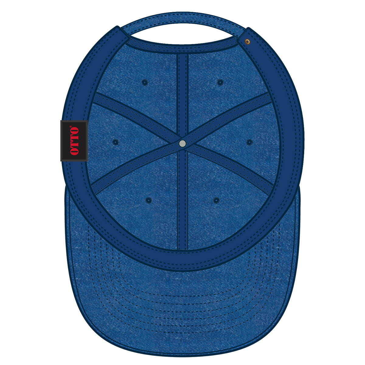Inside View of 001 - Royal OTTO CAP 6 Panel Low Profile Dad Hat