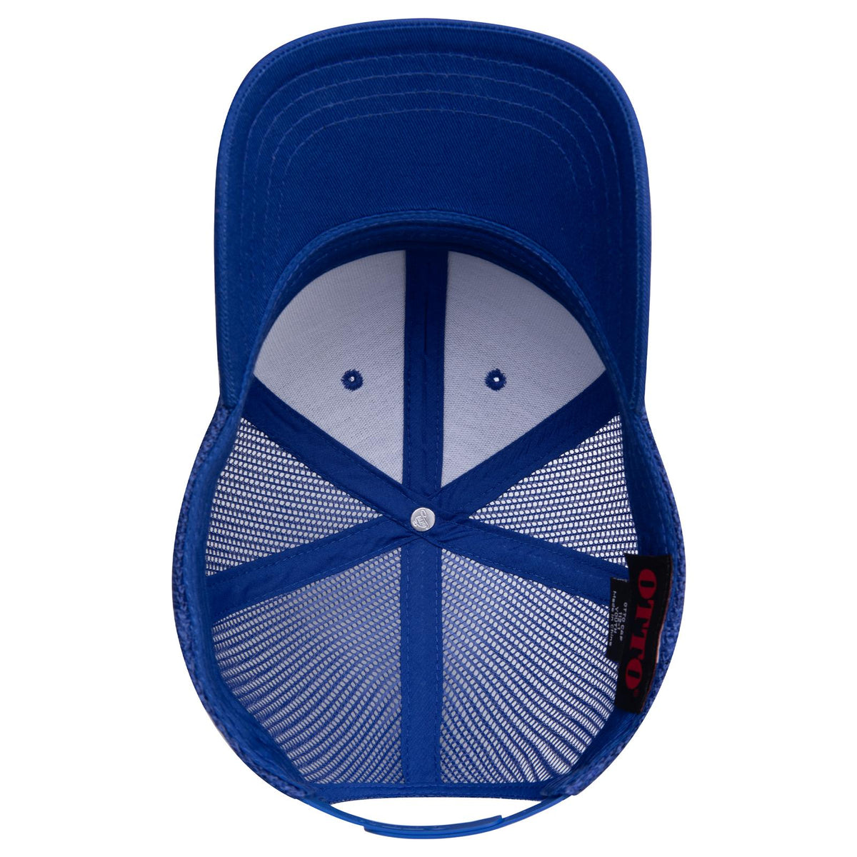 Inside View of 001 - Royal OTTO CAP 6 Panel Mid Profile Mesh Back Trucker Hat