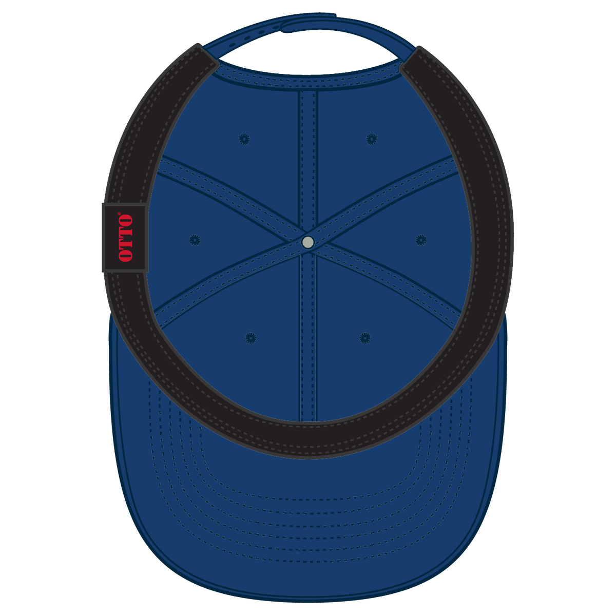 Inside View of 001 - Royal OTTO CAP 6 Panel Pro Style Baseball Cap