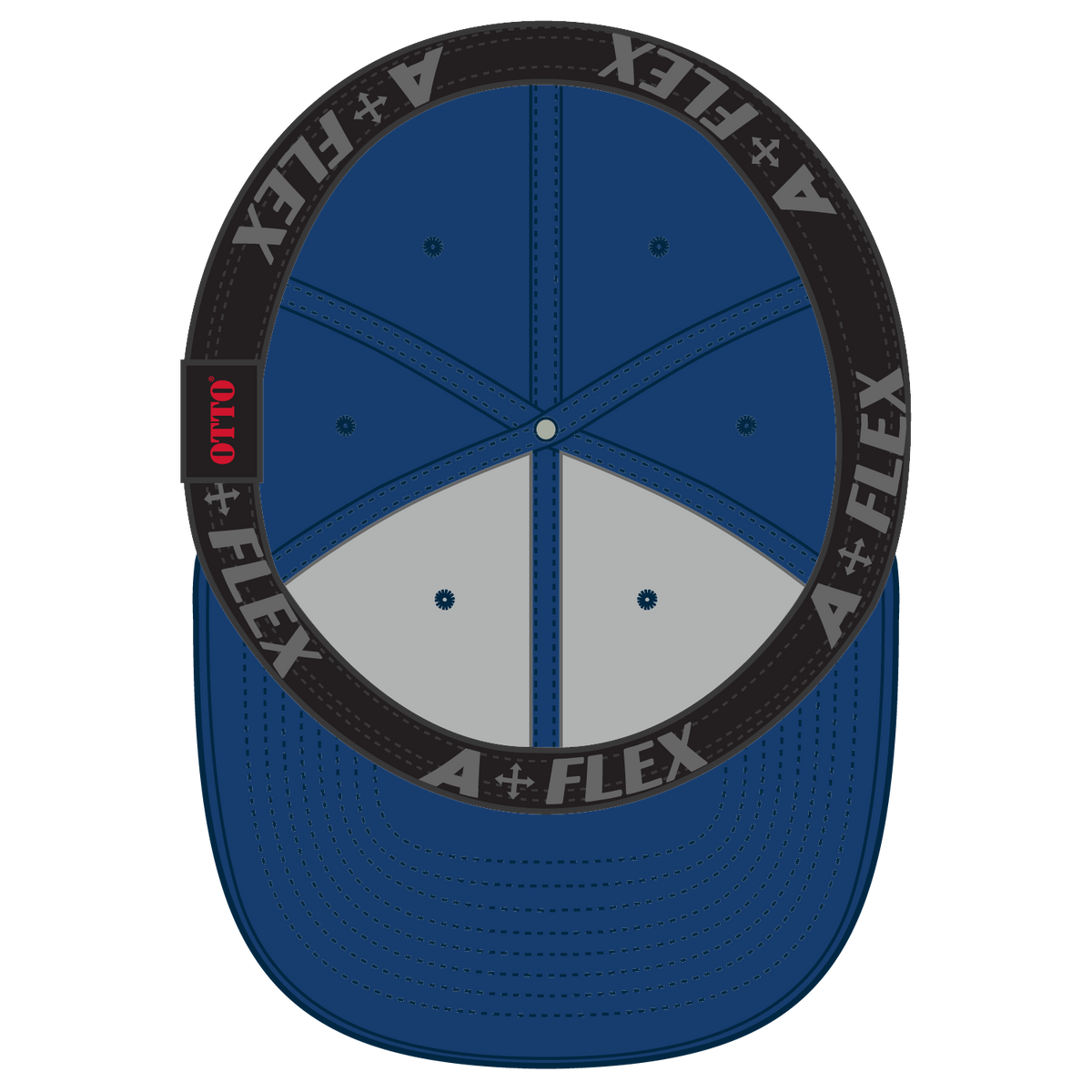 Inside View of 001 - Royal OTTO CAP "OTTO A-FLEX" Fitted 6 Panel Low Profile Baseball Cap