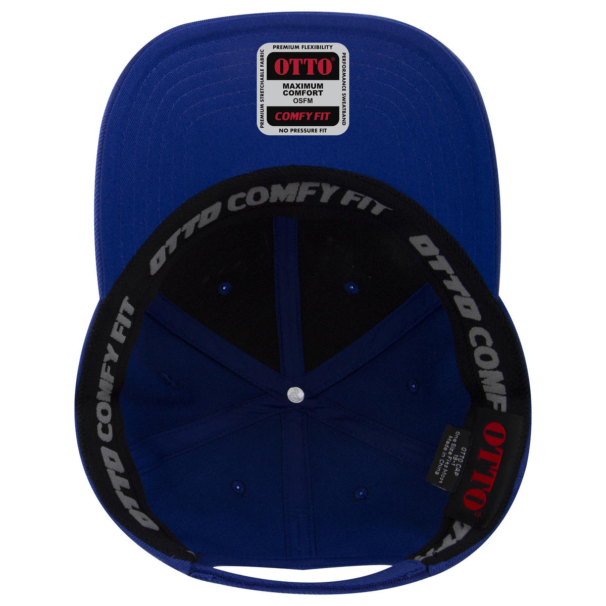 Inside View of 001 - Royal OTTO CAP "OTTO COMFY FIT" 6 Panel Low Profile Baseball Cap