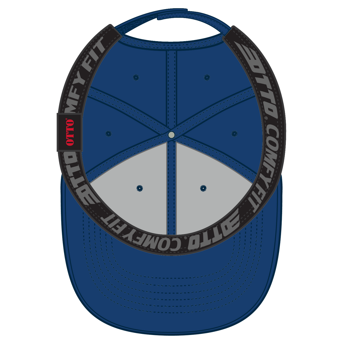 Inside View of 001 - Royal OTTO CAP "OTTO COMFY FIT" 6 Panel Low Profile Baseball Cap