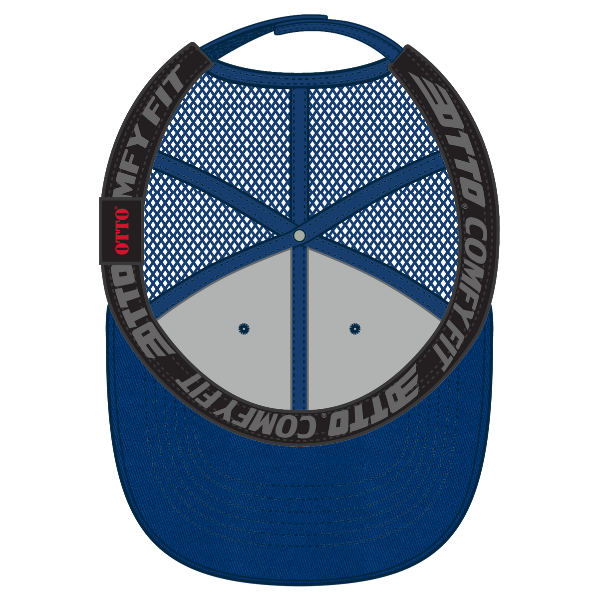 Inside View of 001 - Royal OTTO CAP "OTTO COMFY FIT" 6 Panel Low Profile Baseball Cap
