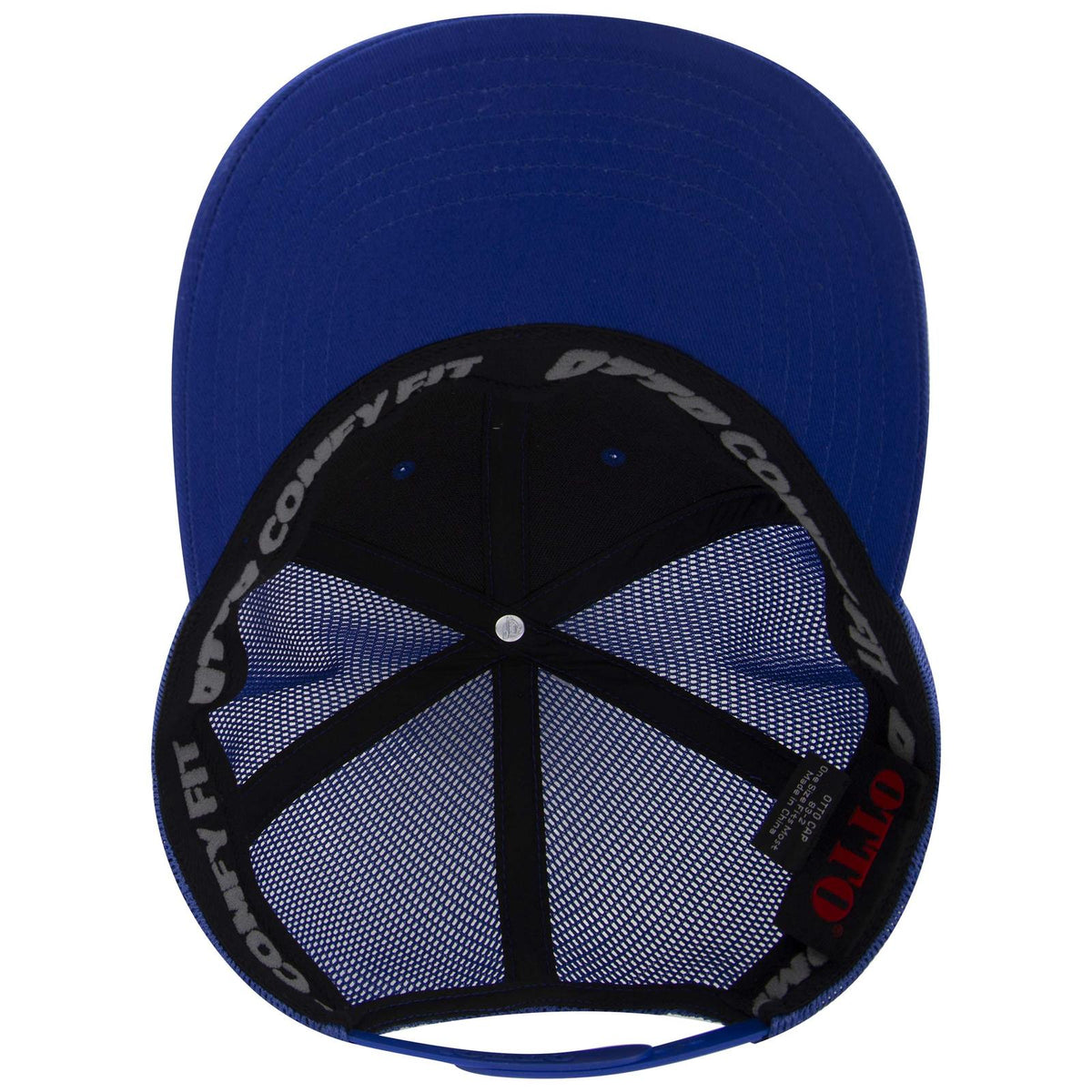Inside View of 001 - Royal OTTO CAP "OTTO COMFY FIT" 6 Panel Low Profile Mesh Back Trucker Hat