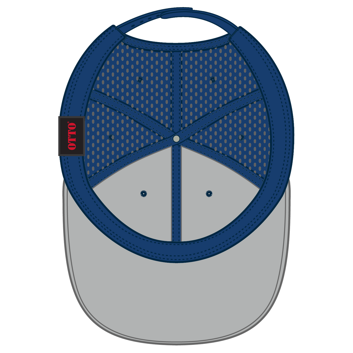 Inside View of 001 - Royal OTTO CAP "OTTO COMFY FIT" 6 Panel Mid Profile Baseball Cap