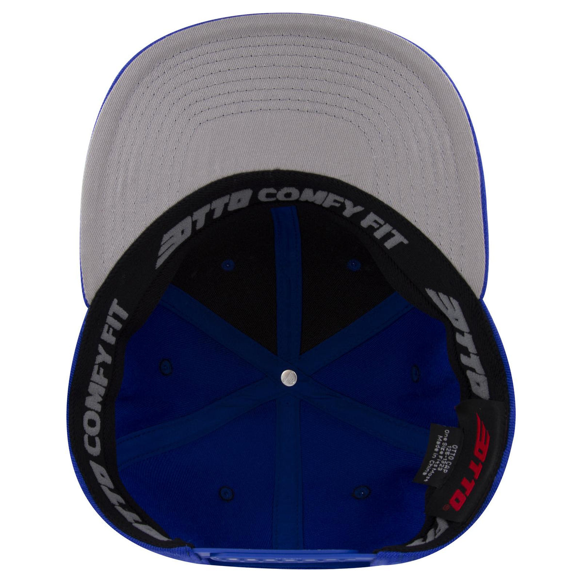 Inside View of 001 - Royal OTTO CAP "OTTO COMFY FIT" 6 Panel Pro Style Snapback Hat