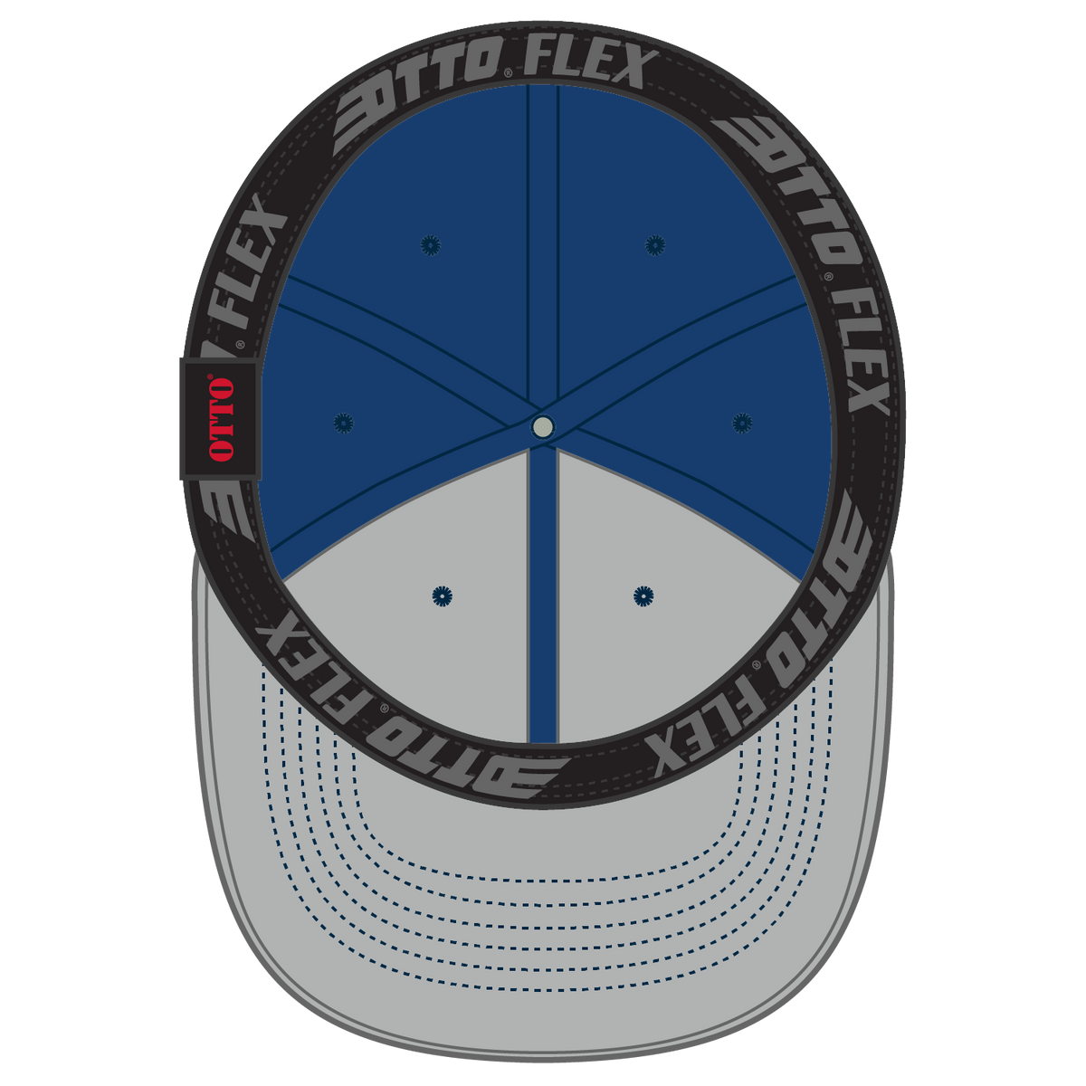Inside View of 001 - Royal OTTO CAP "OTTO FLEX" Fitted 6 Panel Low Profile Baseball Cap