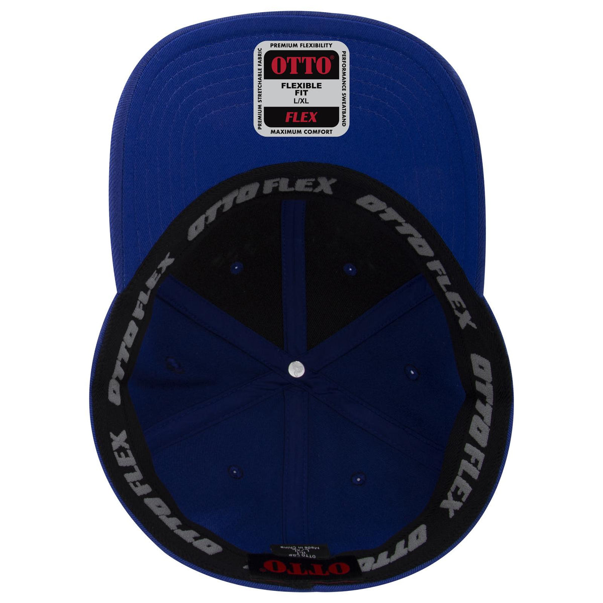 Inside View of 001 - Royal OTTO CAP "OTTO FLEX" Fitted 6 Panel Low Profile Baseball Cap