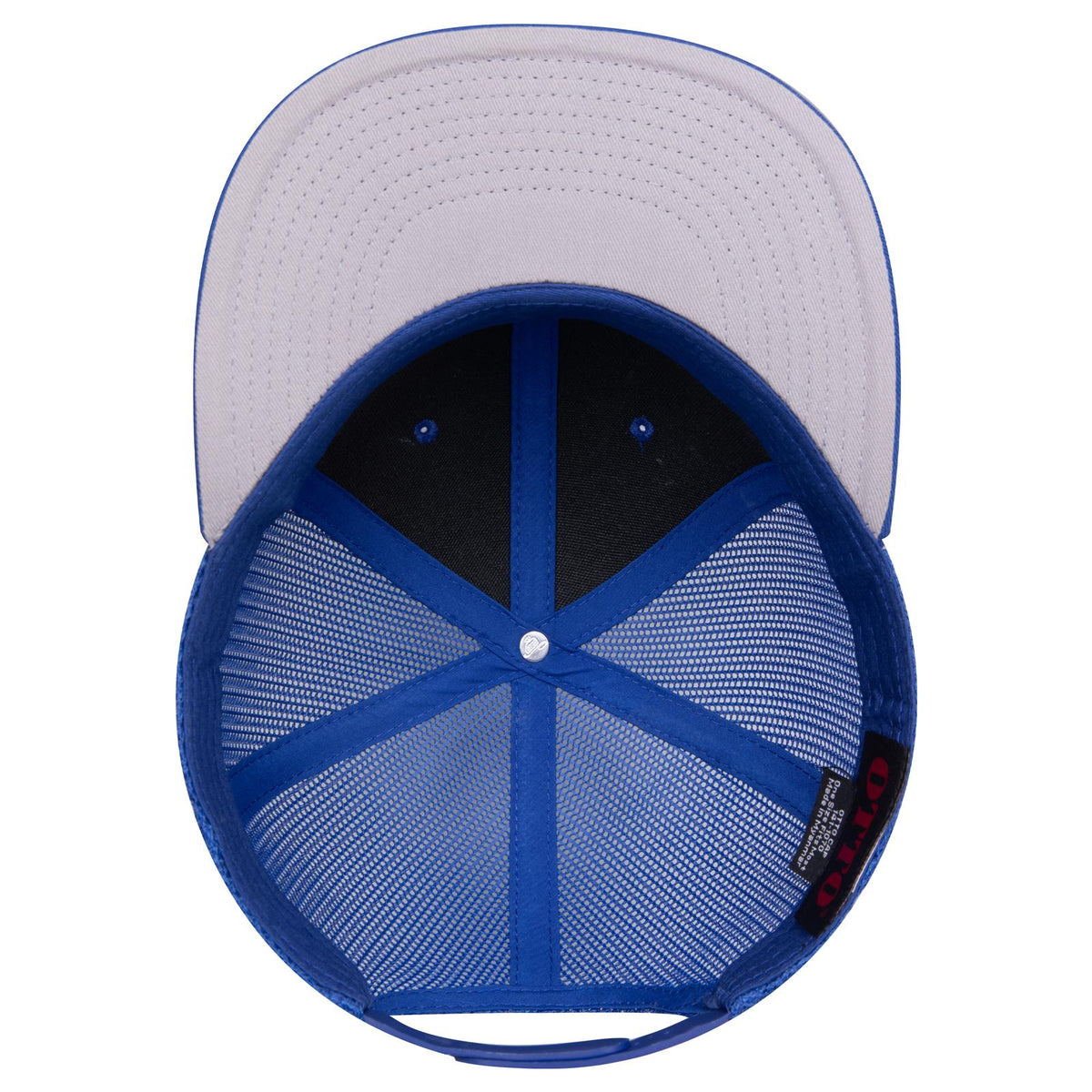Inside View of 001 - Royal OTTO CAP "OTTO SNAP" 6 Panel Pro Style Mesh Back Trucker Snapback Hat