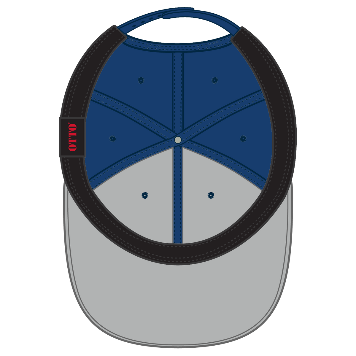 Inside View of 001 - Royal OTTO CAP Seamless 6 Panel Mid Profile Baseball Cap