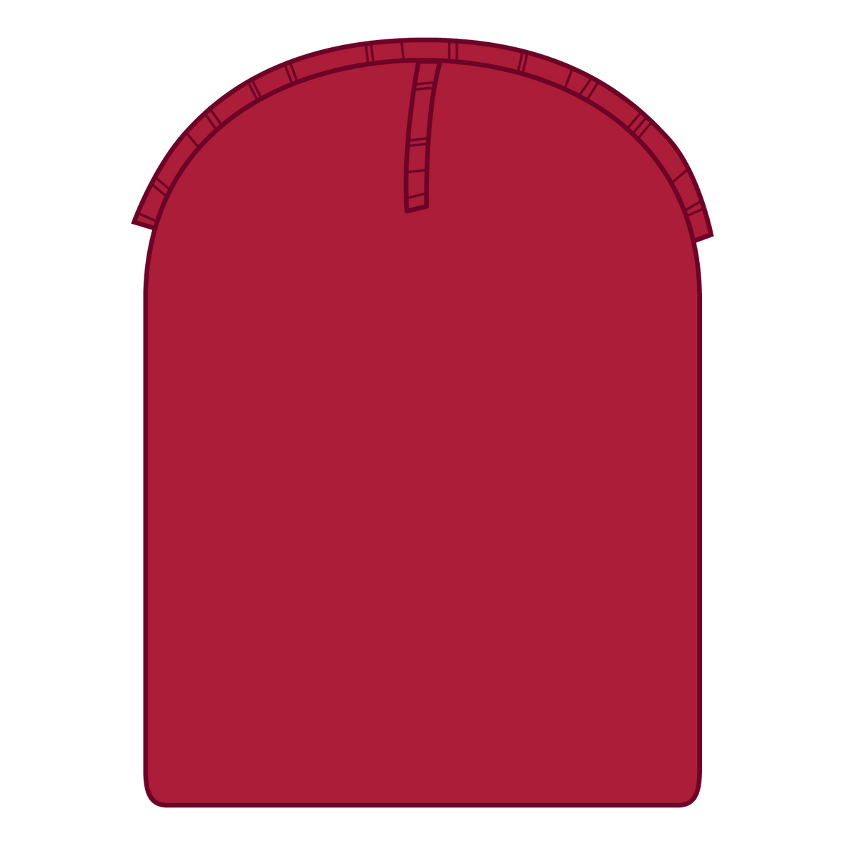 Inside View of 002 - Red OTTO CAP 9 1/2" Premium Rib Knit Beanie