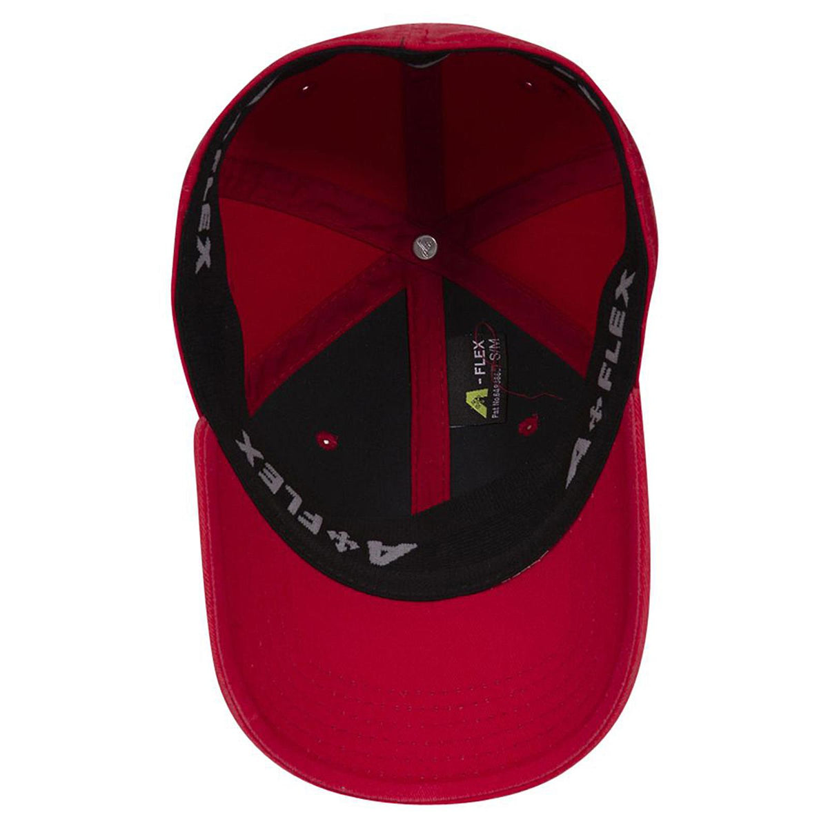 Inside View of 002 - Red OTTO CAP "OTTO A-FLEX" Fitted 6 Panel Low Profile Baseball Cap
