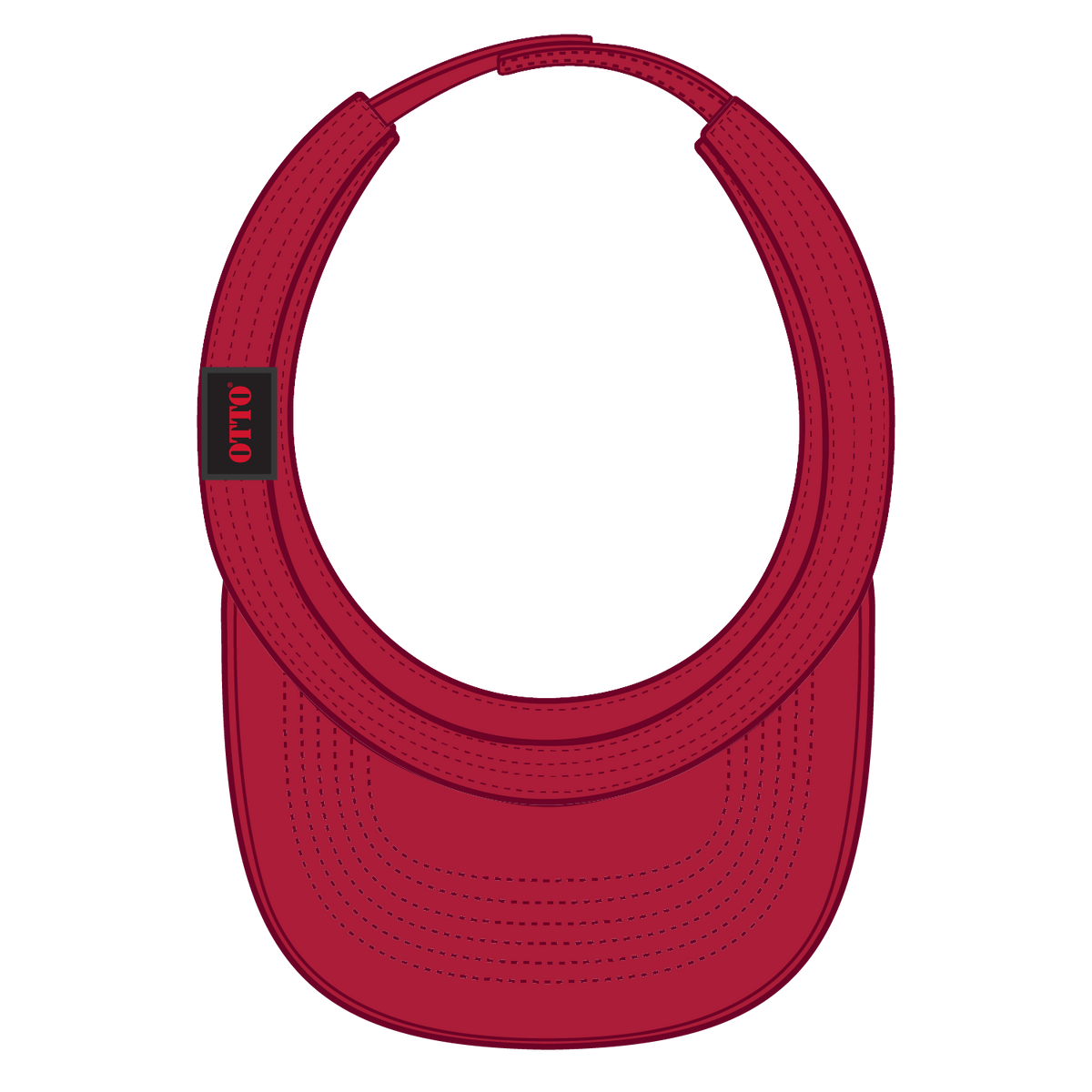 Inside View of 002 - Red OTTO CAP Sun Visor
