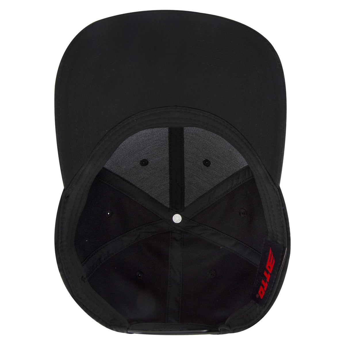Inside View of 003 - Black OTTO CAP 6 Panel Low Profile Baseball Cap