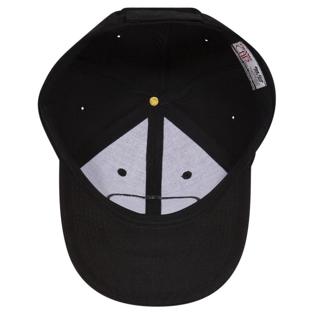 Inside View of 003 - Black OTTO CAP 6 Panel Low Profile Baseball Cap
