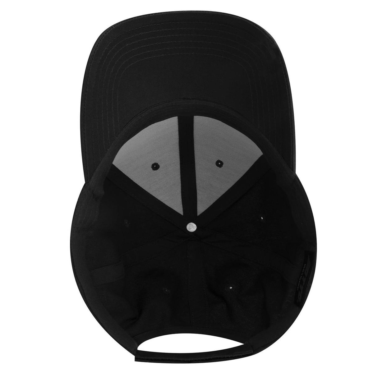 Inside View of 003 - Black OTTO CAP 6 Panel Low Profile Baseball Cap