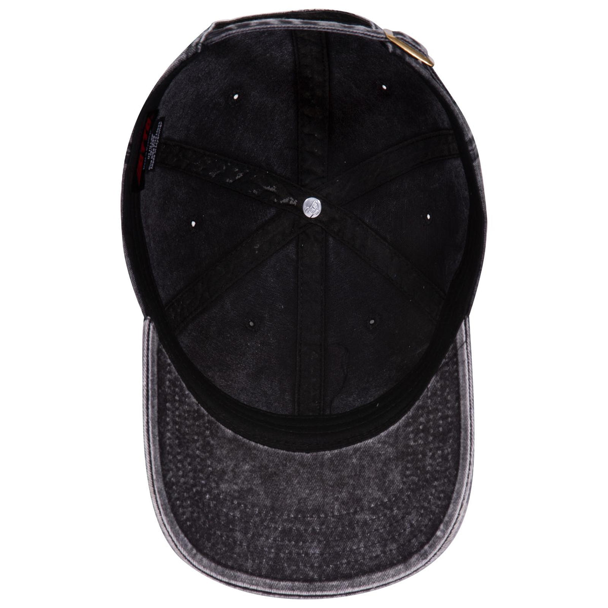 Inside View of 003 - Black OTTO CAP 6 Panel Low Profile Dad Hat