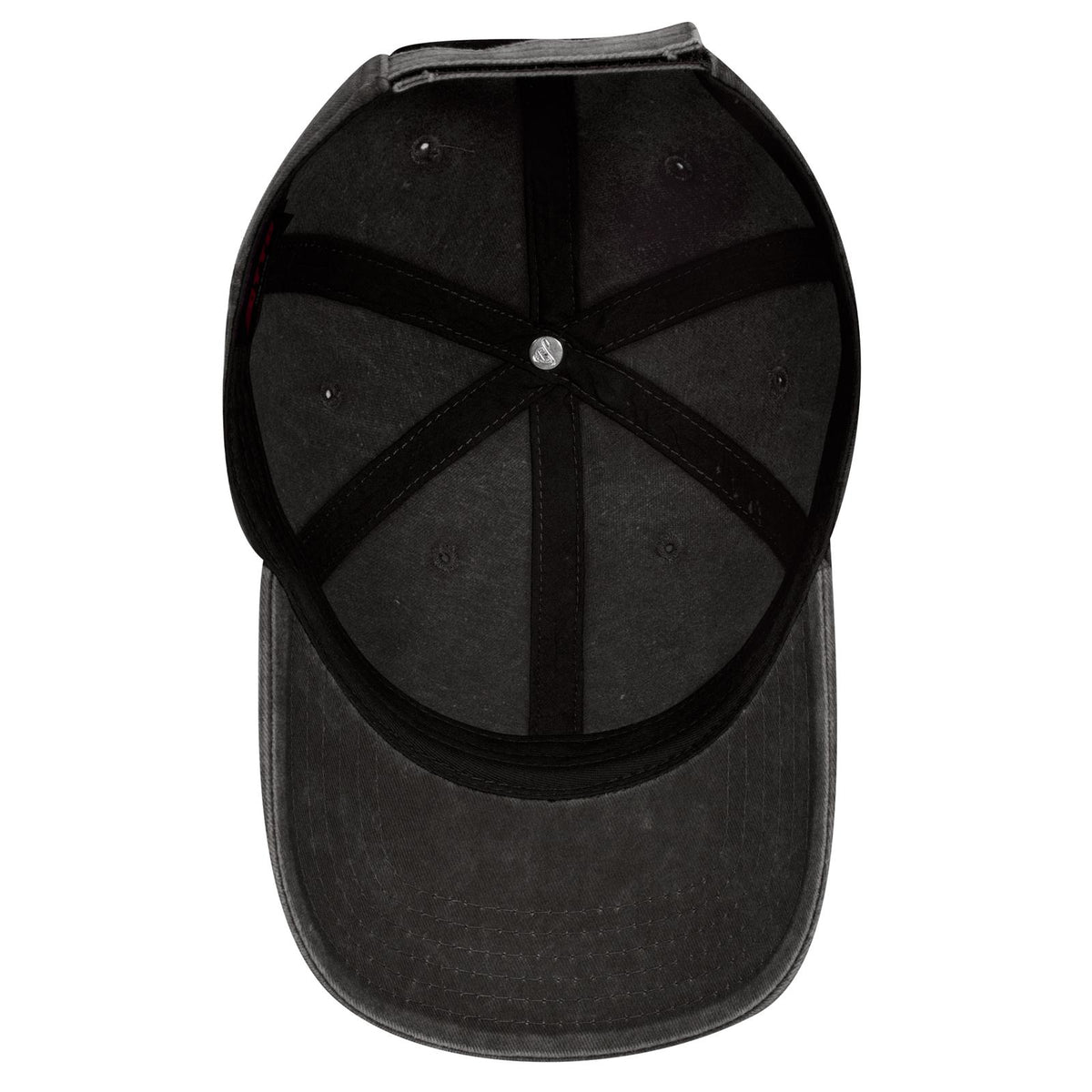 Inside View of 003 - Black OTTO CAP 6 Panel Low Profile Dad Hat