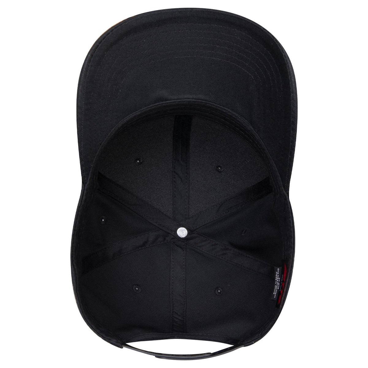 Inside View of 003 - Black OTTO CAP 6 Panel Mid Profile Baseball Cap