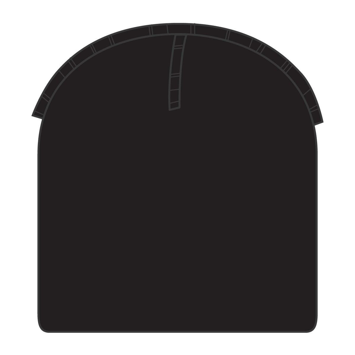 Inside View of 003 - Black OTTO CAP 8" Waffle Rib Knit Beanie