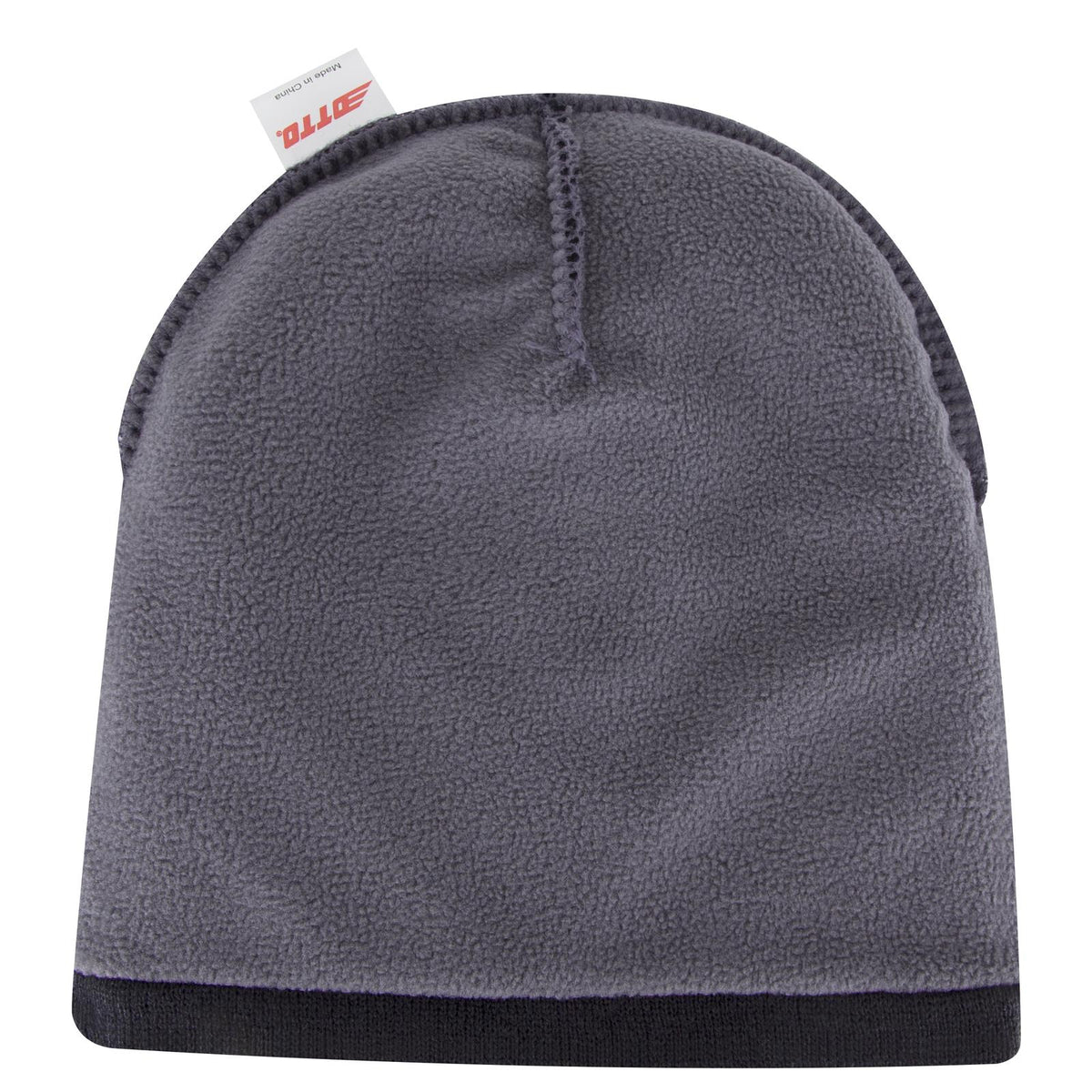 Inside View of 003 - Black OTTO CAP 9" Classic Knit Beanie w/ Inside Fleece Lining