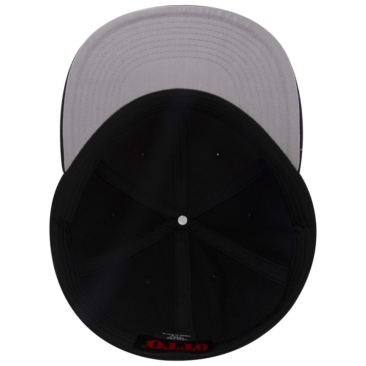 Inside View of 003 - Black OTTO CAP “OTTO FIT” 6 Panel Pro Style Fitted Cap