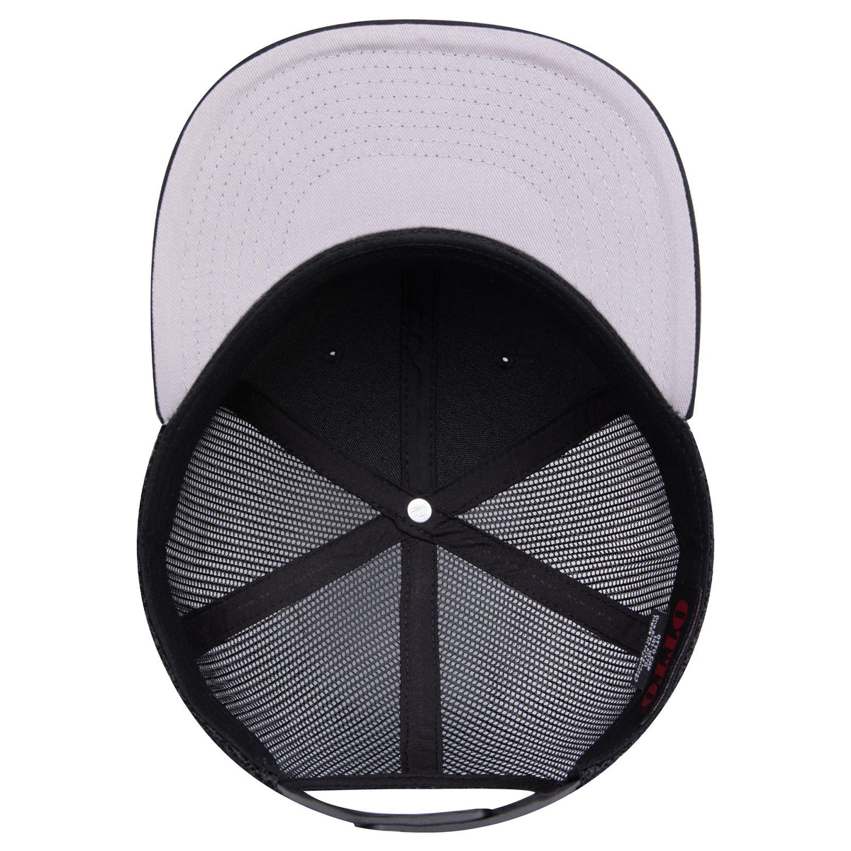 Inside View of 003 - Black OTTO CAP "OTTO SNAP" 6 Panel Pro Style Mesh Back Trucker Snapback Hat