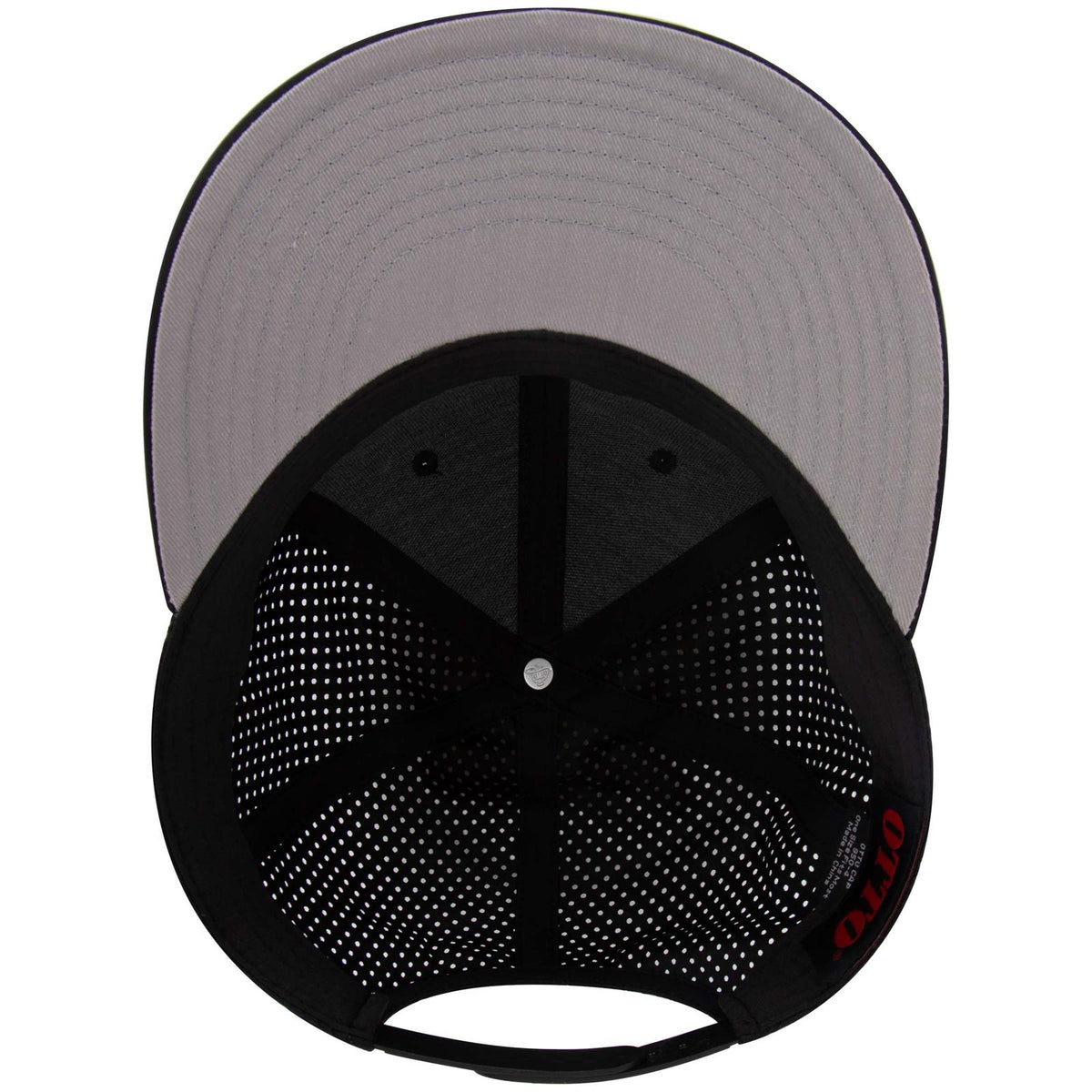Inside View of 003 - Black OTTO CAP "OTTO SNAP" 6 Panel Pro Style Snapback Hat