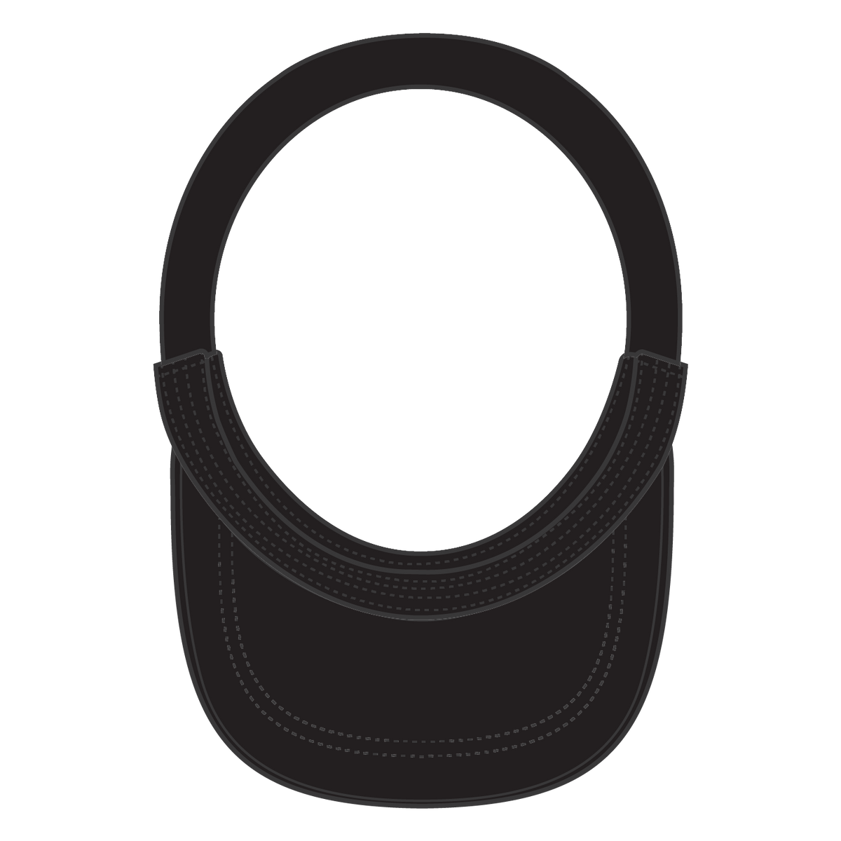 Inside View of 003 - Black OTTO CAP UPF 50+ Sun Visor