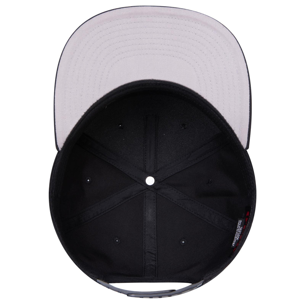 Inside View of 003B - Black OTTO CAP "OTTO SNAP" 5 Panel Pro Style Snapback Hat