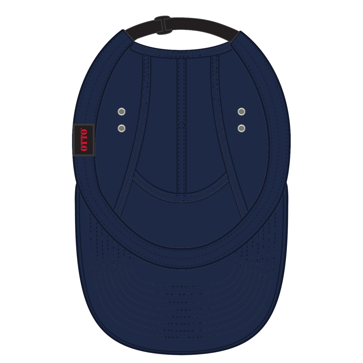 Inside View of 004 - Navy OTTO CAP 5 Panel Camper Hat