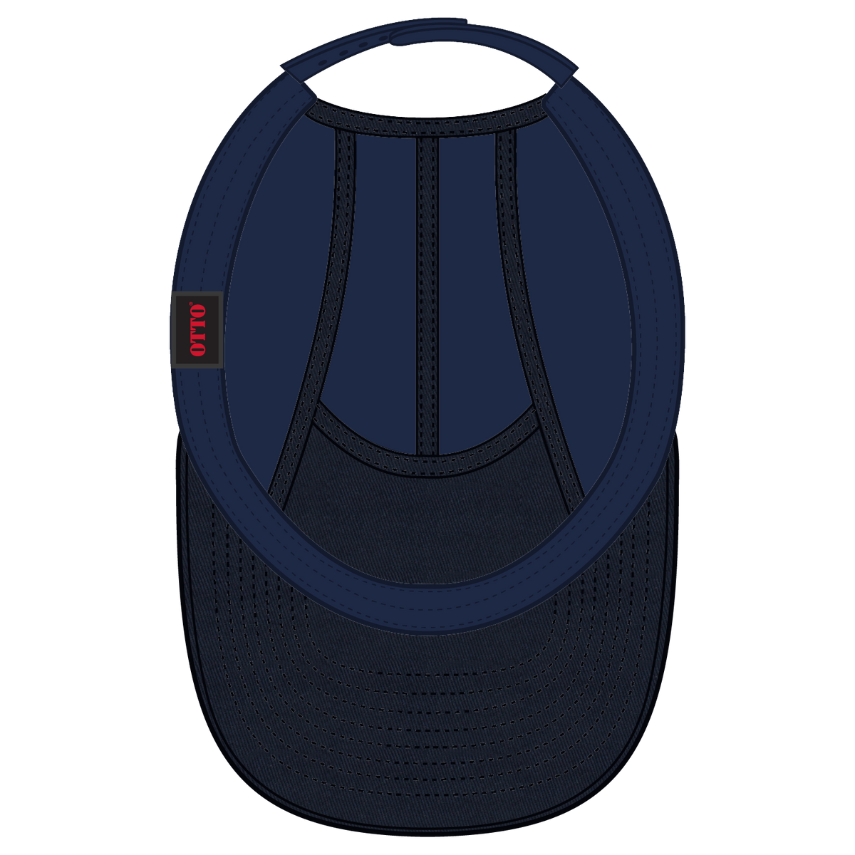 Inside View of 004 - Navy OTTO CAP 5 Panel Camper Hat