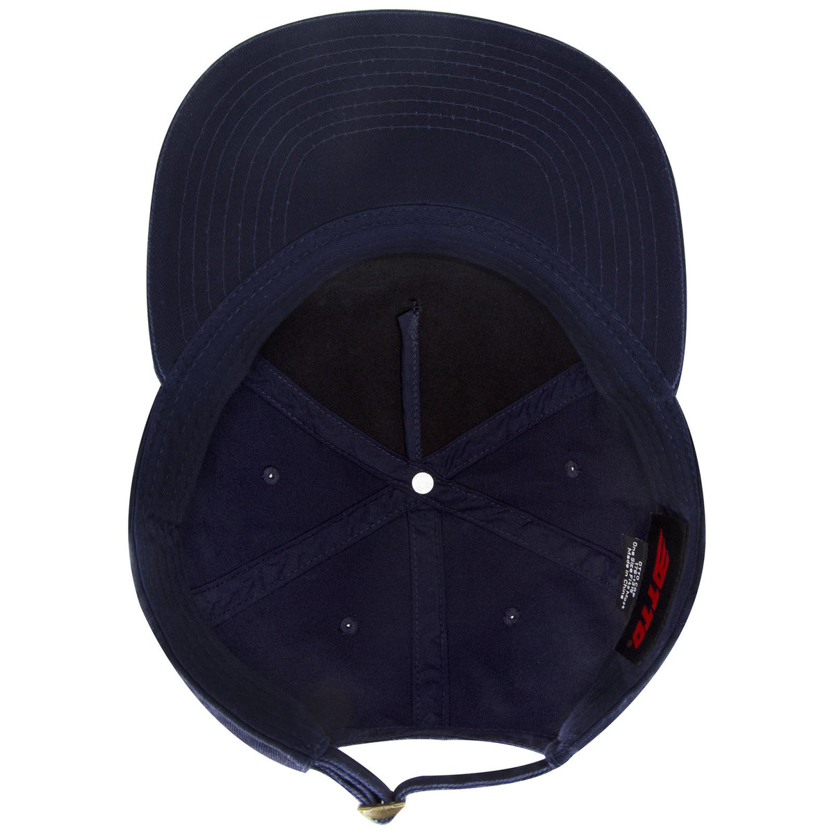 Inside View of 004 - Navy OTTO CAP 5 Panel Low Profile Dad Hat