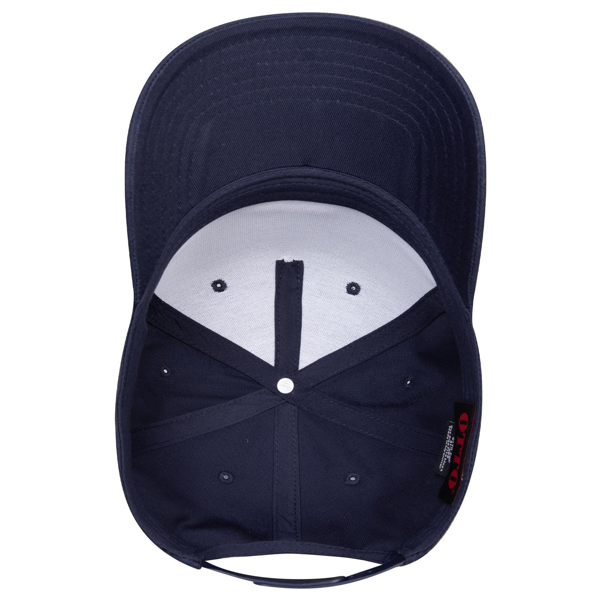 Inside View of 004 - Navy OTTO CAP 5 Panel Mid Profile Baseball Cap