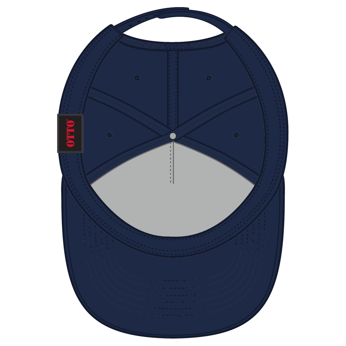 Inside View of 004 - Navy OTTO CAP 5 Panel Mid Profile Baseball Cap