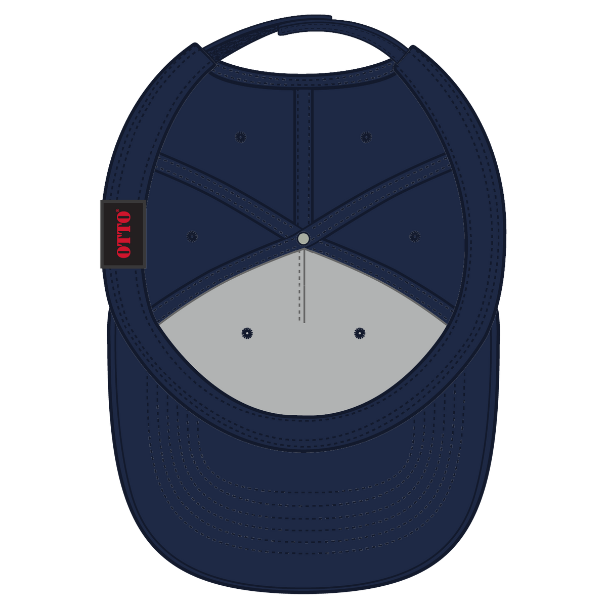 Inside View of 004 - Navy OTTO CAP 5 Panel Mid Profile Baseball Cap