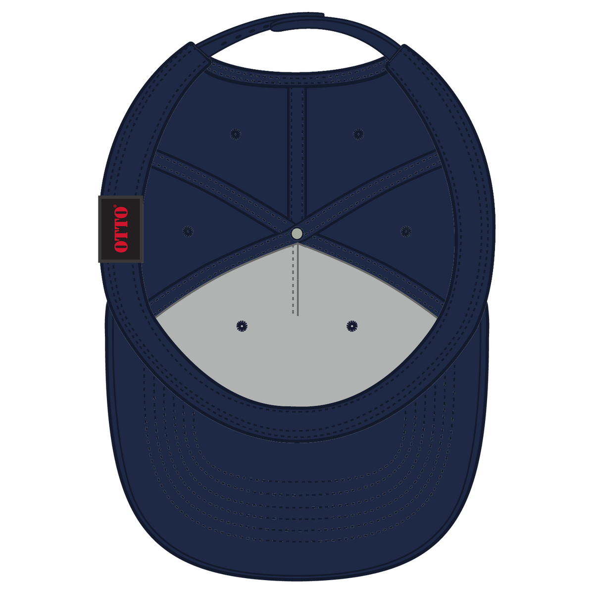 Inside View of 004 - Navy OTTO CAP 5 Panel Mid Profile Baseball Cap