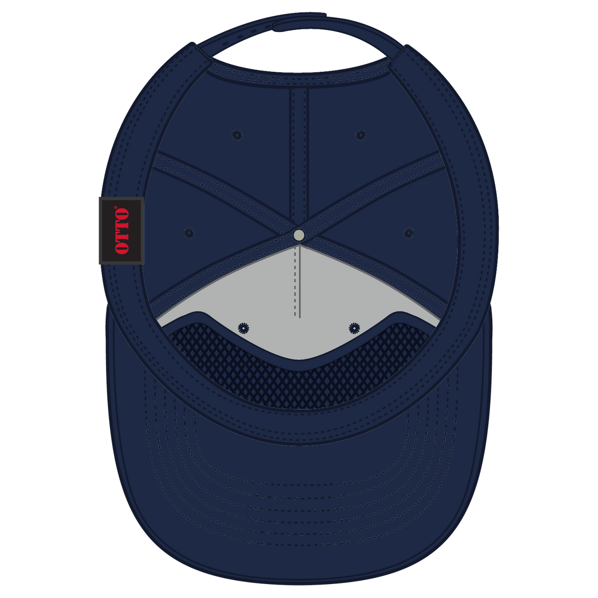 Inside View of 004 - Navy OTTO CAP 5 Panel Mid Profile Baseball Hat