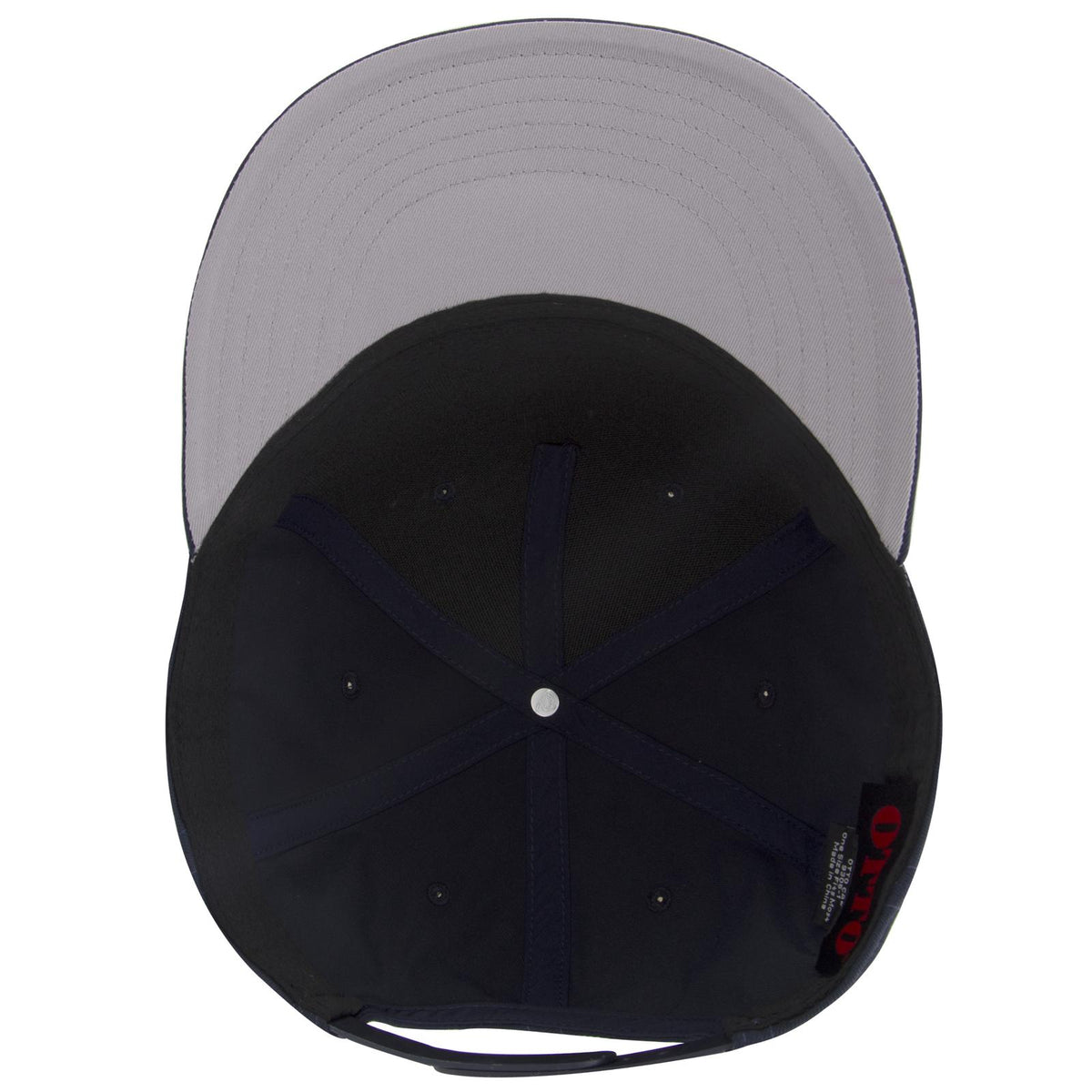 Inside View of 004 - Navy OTTO CAP 5 Panel Pro Style Baseball Cap